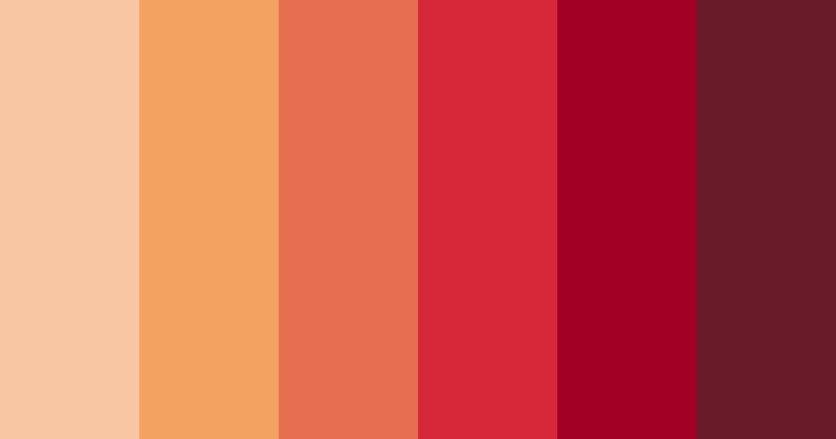 Download red sunset color palette PNG image (landscape)