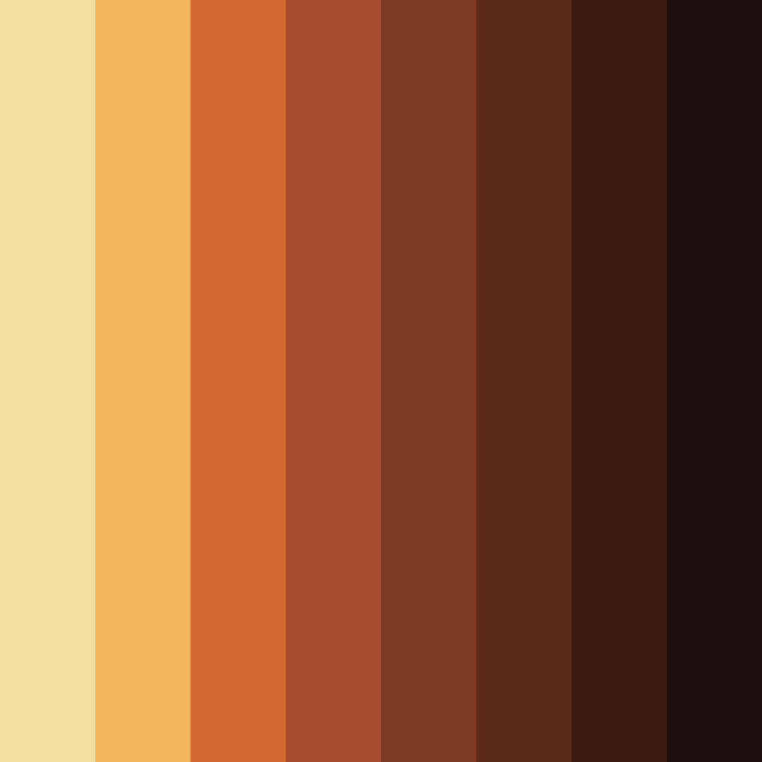 Download autumn brown color palette PNG image (square)