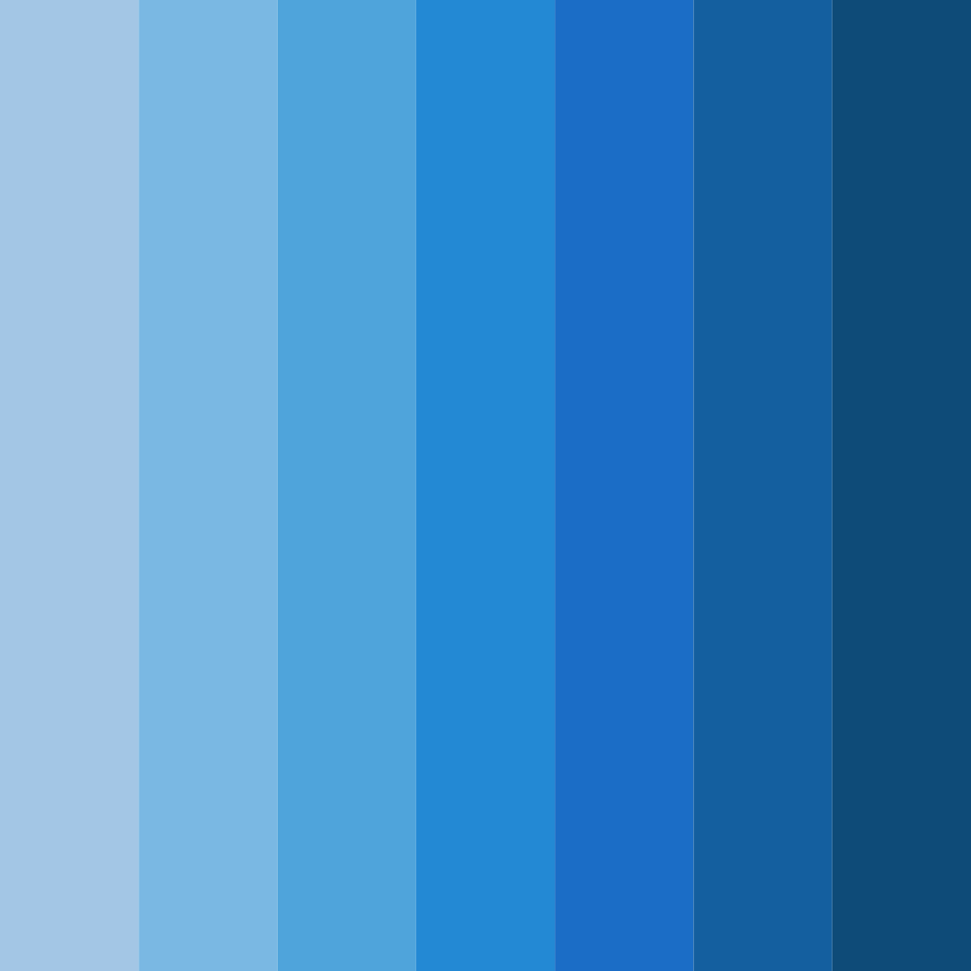 Download shades of bleu color palette PNG image (square)