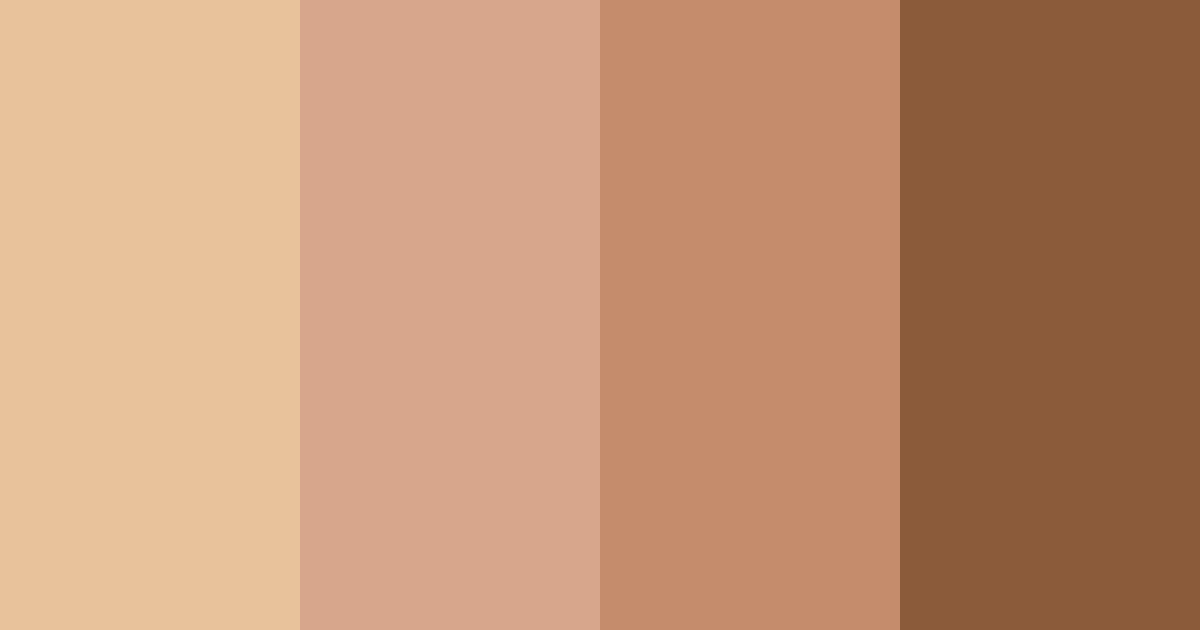 Download brown bear color palette PNG image (landscape)