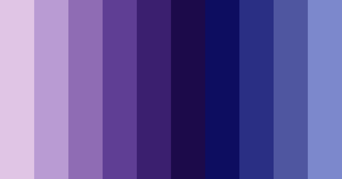 Download shades of purple color palette PNG image (landscape)