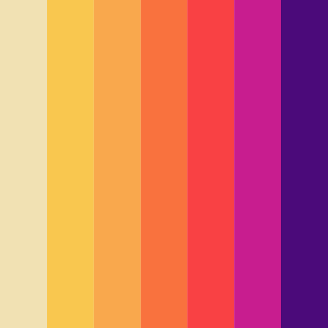 Download vibrant summer color palette PNG image (square)