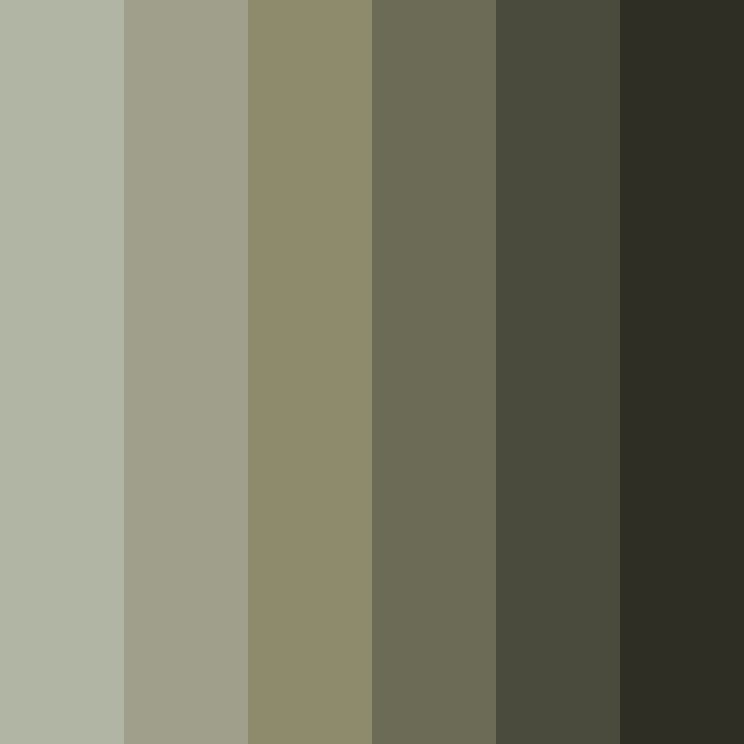 Download shades of black olive color palette PNG image (square)