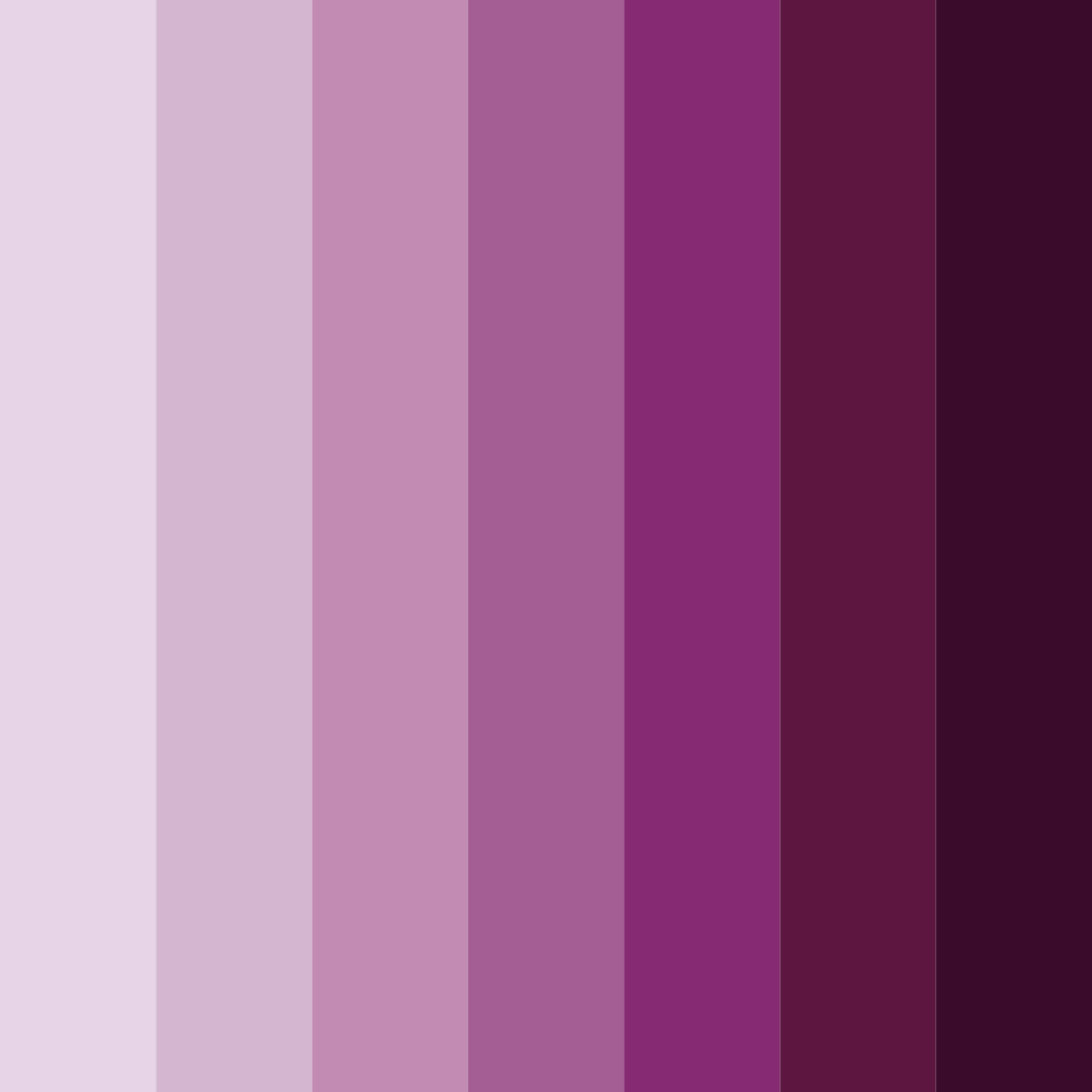 Download shades of aubergine color palette PNG image (square)