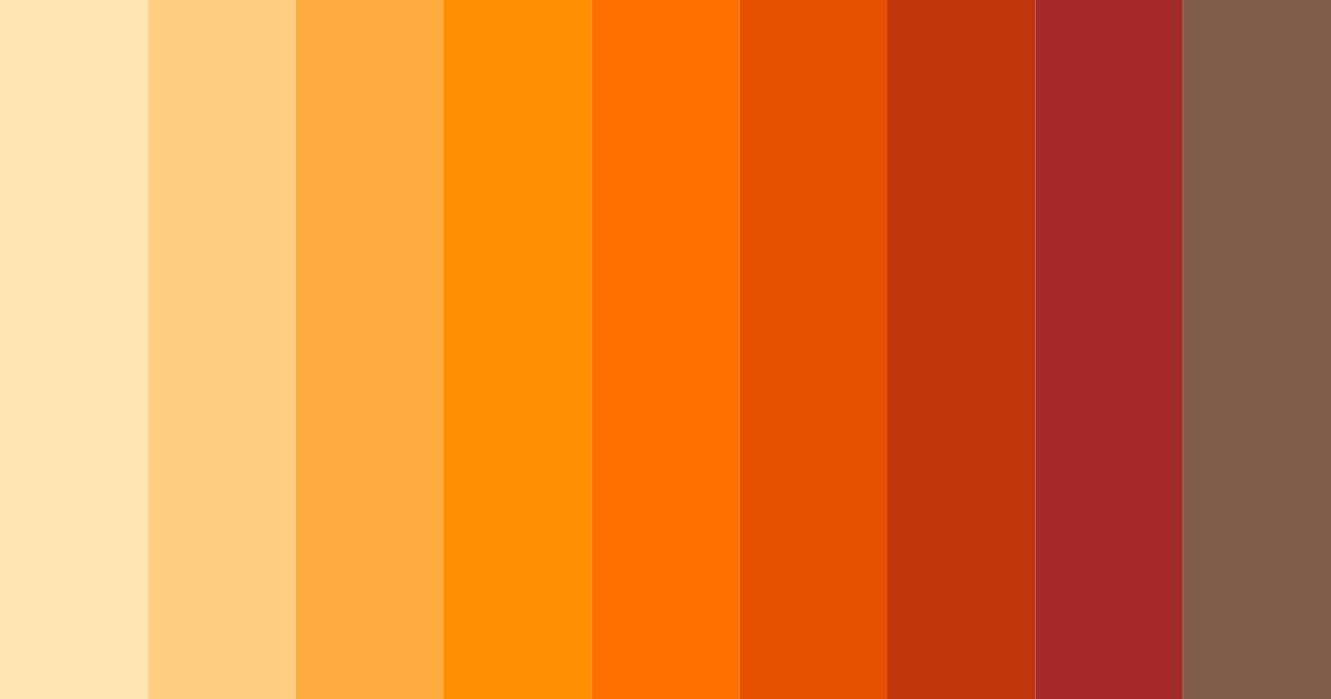 Download orange sunset color palette PNG image (landscape)