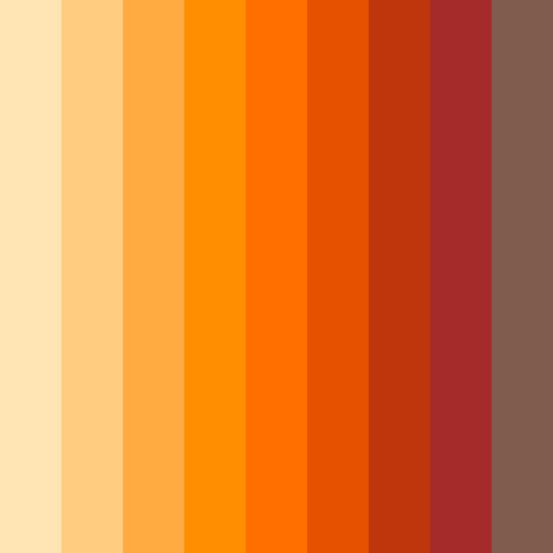Download orange sunset color palette PNG image (square)