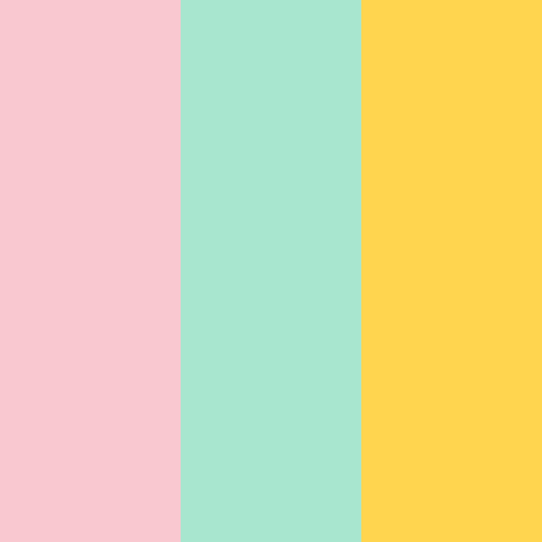 Download pink green yellow blossoms color palette PNG image (square)