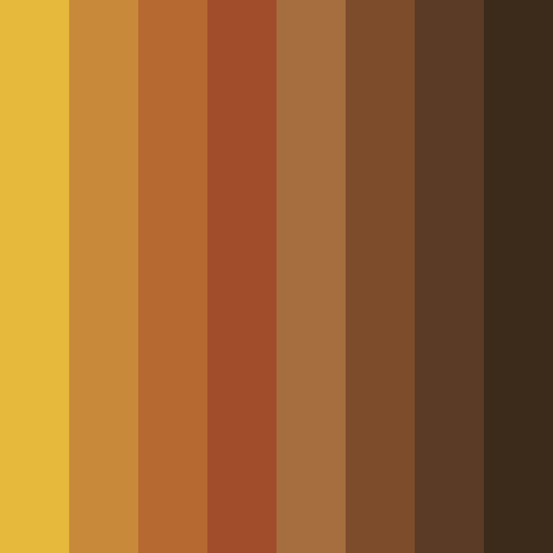 Download brown autumn color palette PNG image (square)