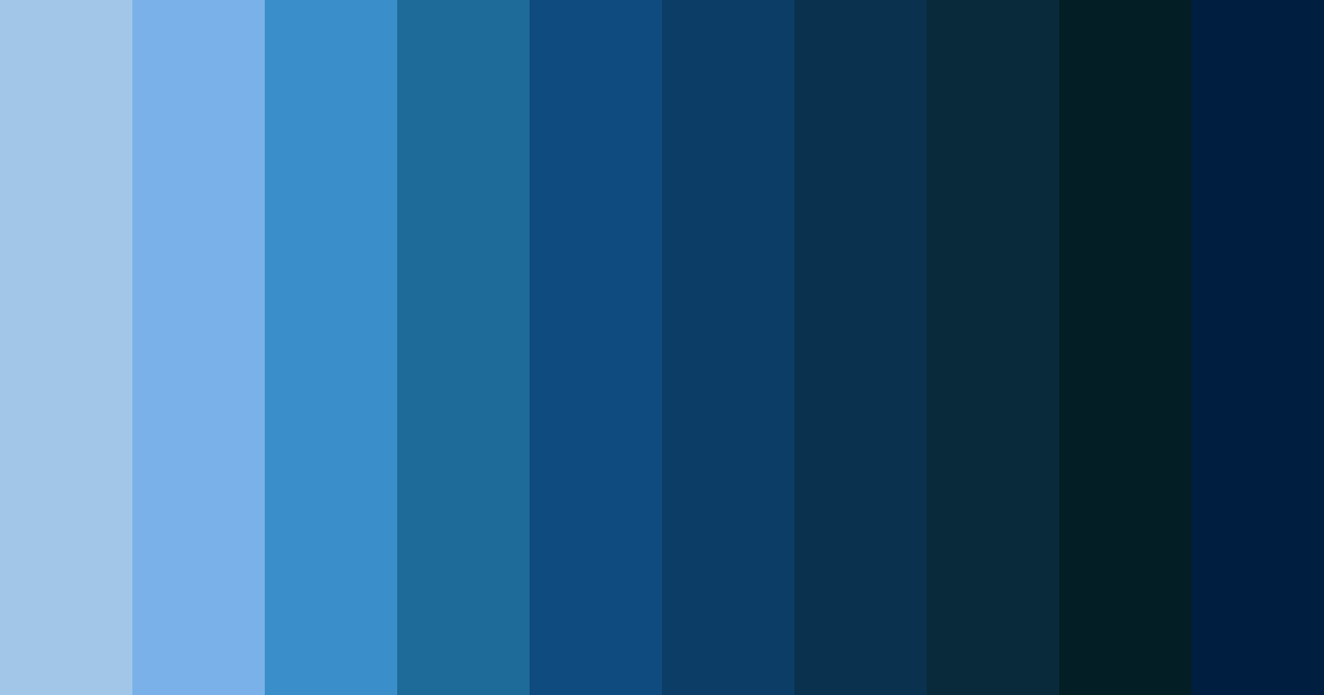 Download shades of blue and black color palette PNG image (landscape)
