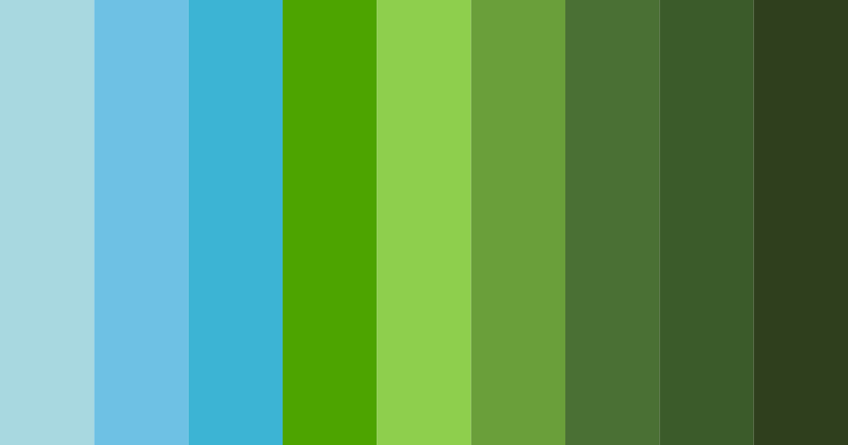 Download shades of blue green color palette PNG image (landscape)