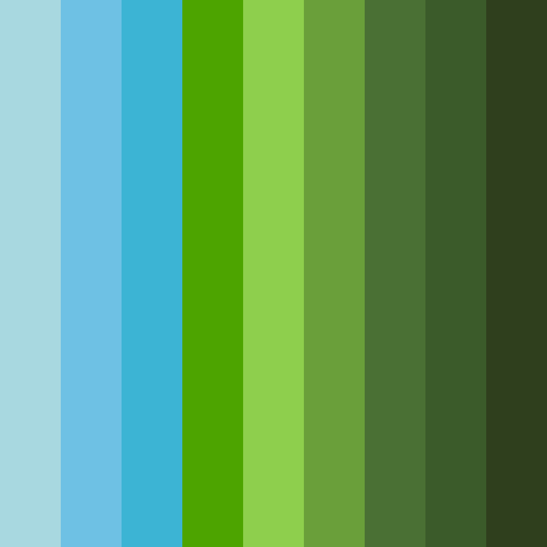 Download shades of blue green color palette PNG image (square)