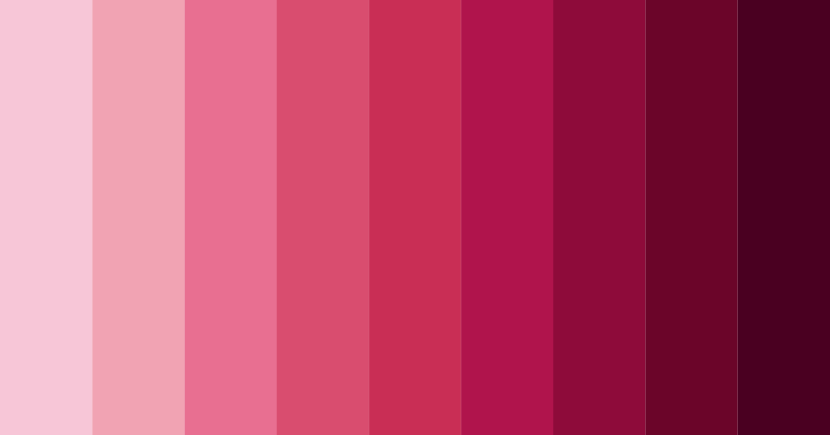 Download pink beauty color palette PNG image (landscape)