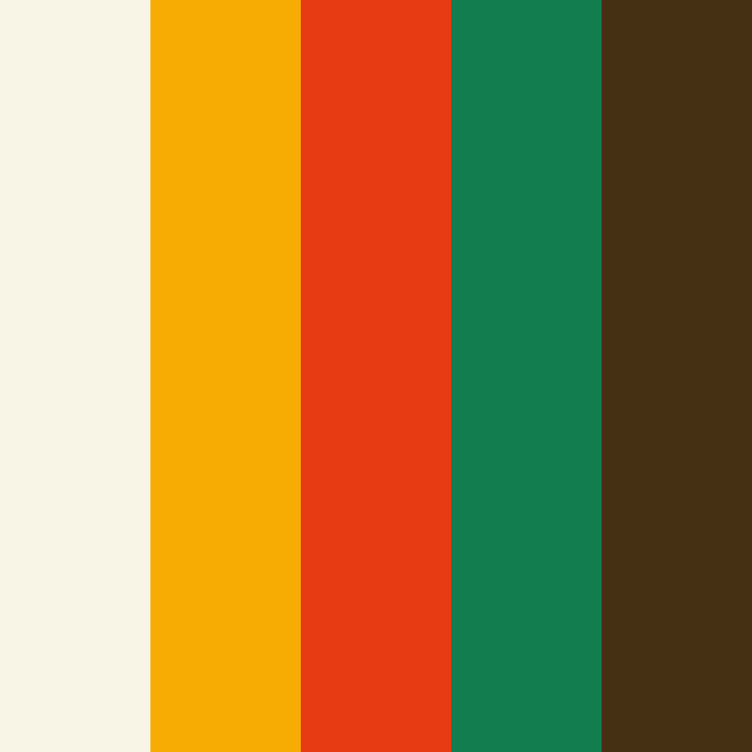 Download earthy orange color palette PNG image (square)