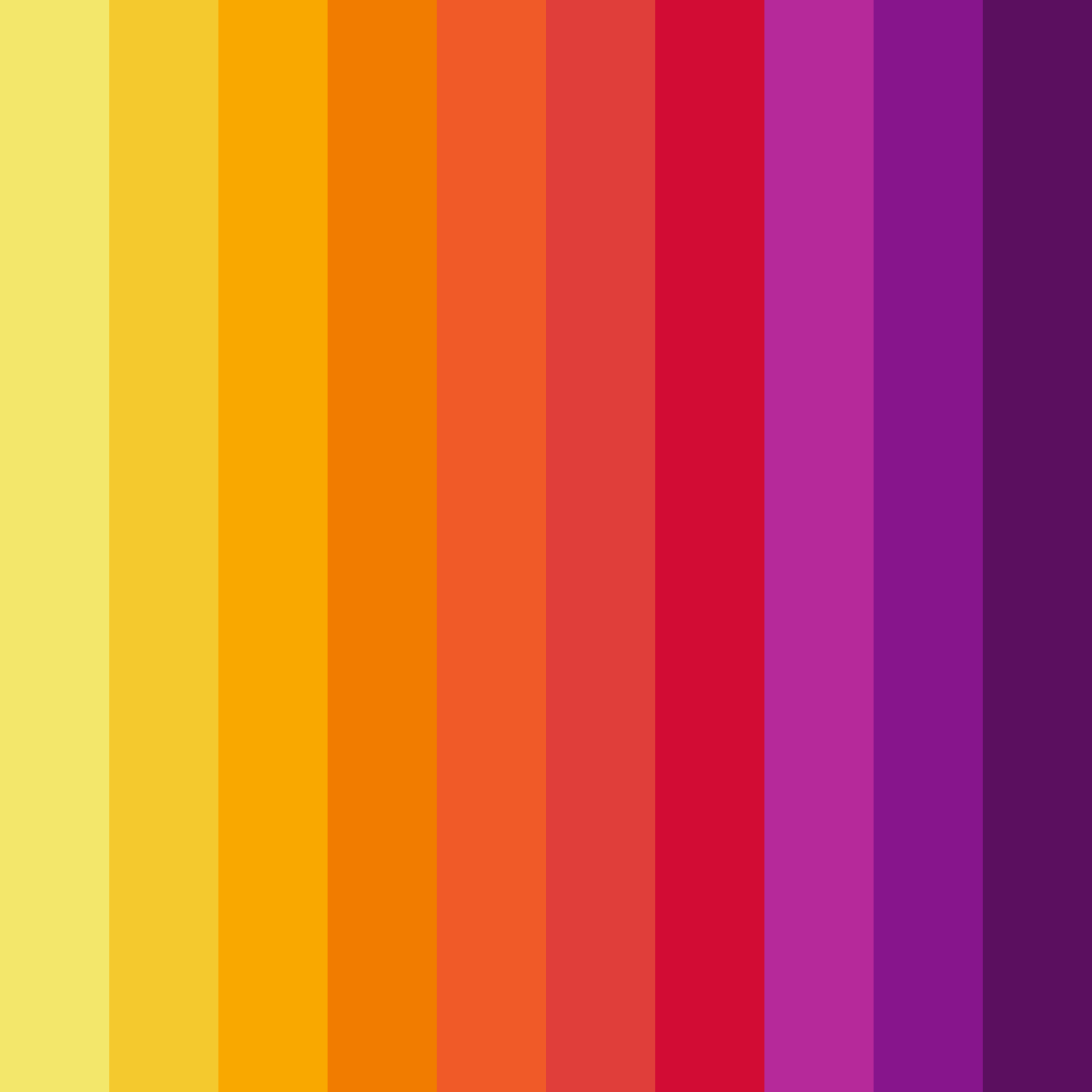 Download vibrant orange blue color palette PNG image (square)
