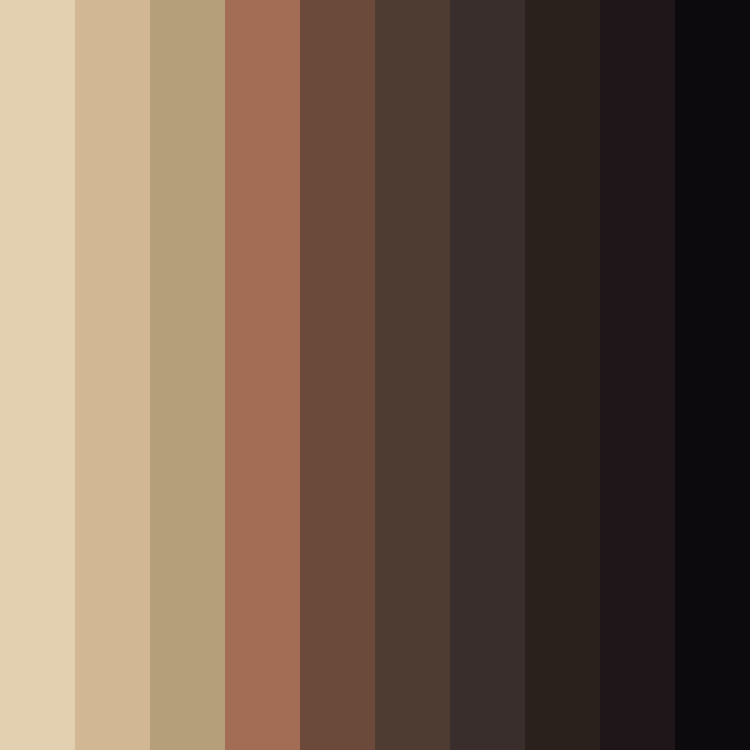 Download warm earth tones color palette PNG image (square)