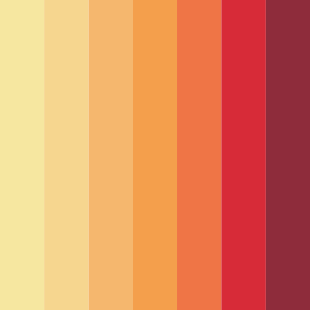 Download warm red color palette PNG image (square)