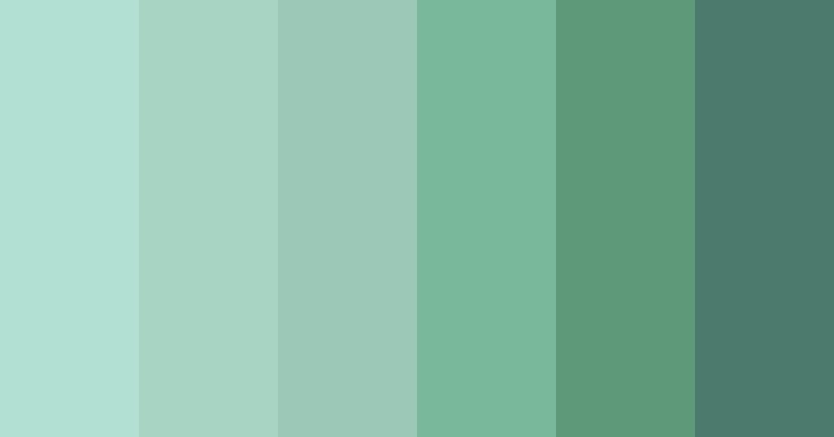 Download minty green color palette PNG image (landscape)
