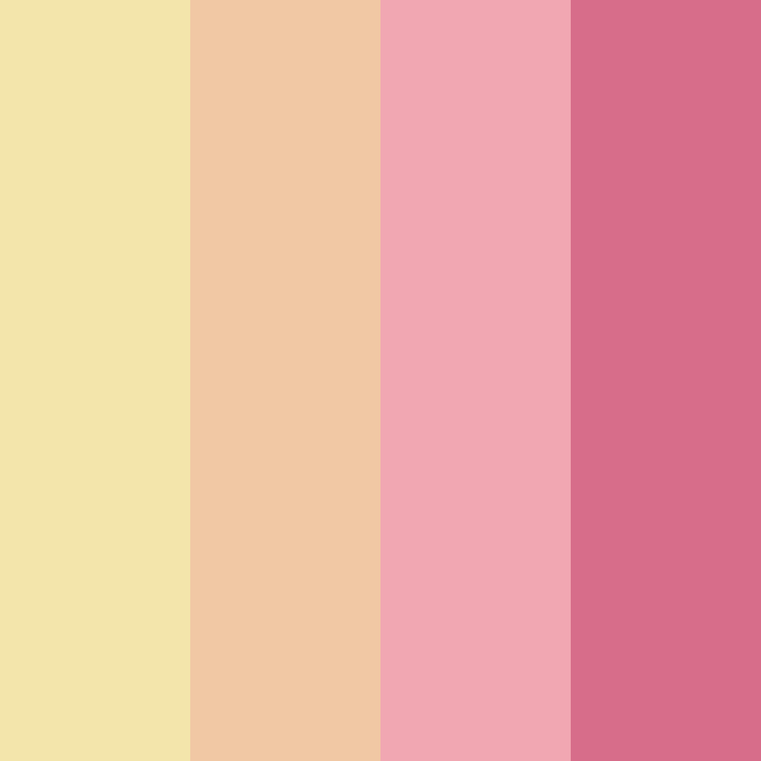 Download pink garden color palette PNG image (square)