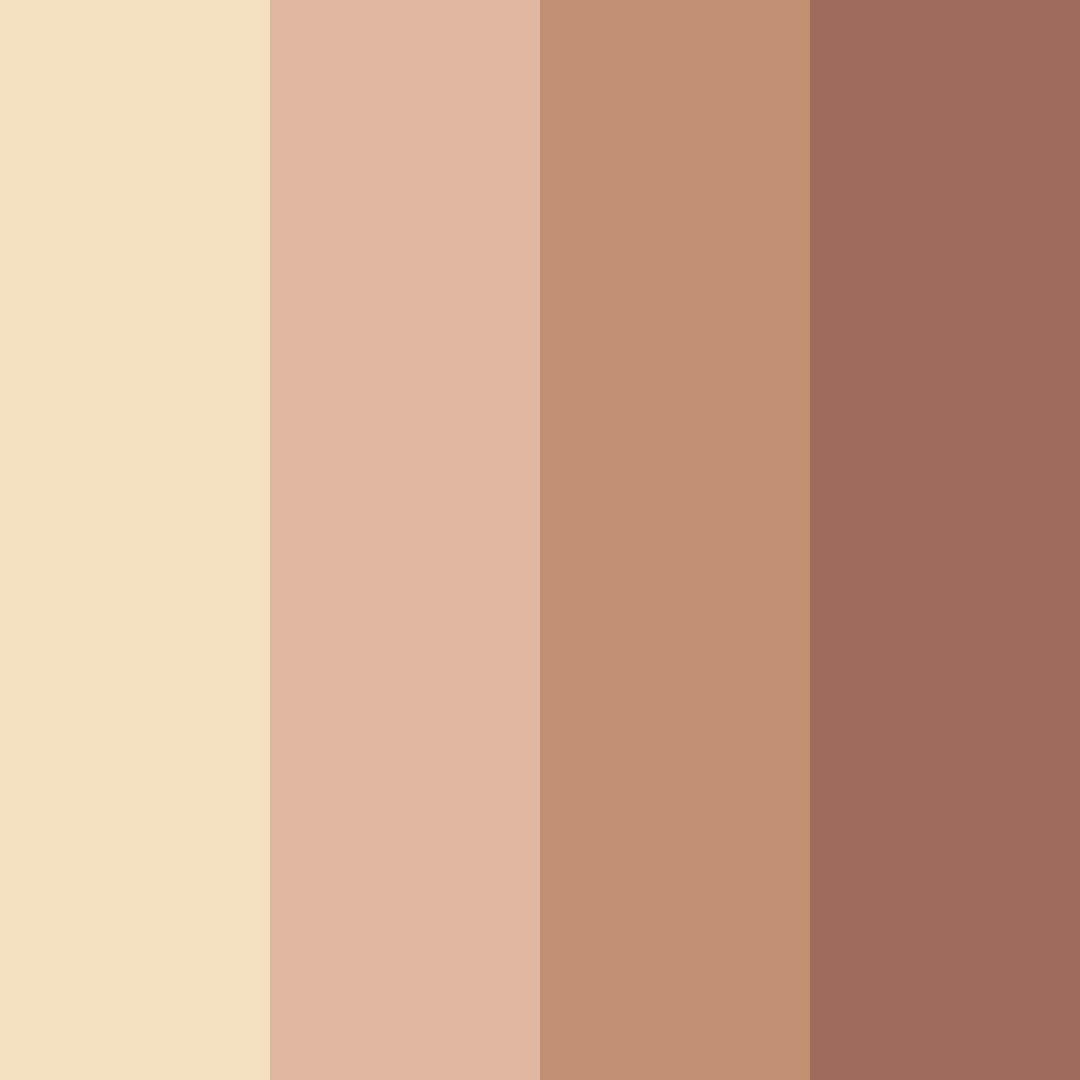 Download vintage peach color palette PNG image (square)