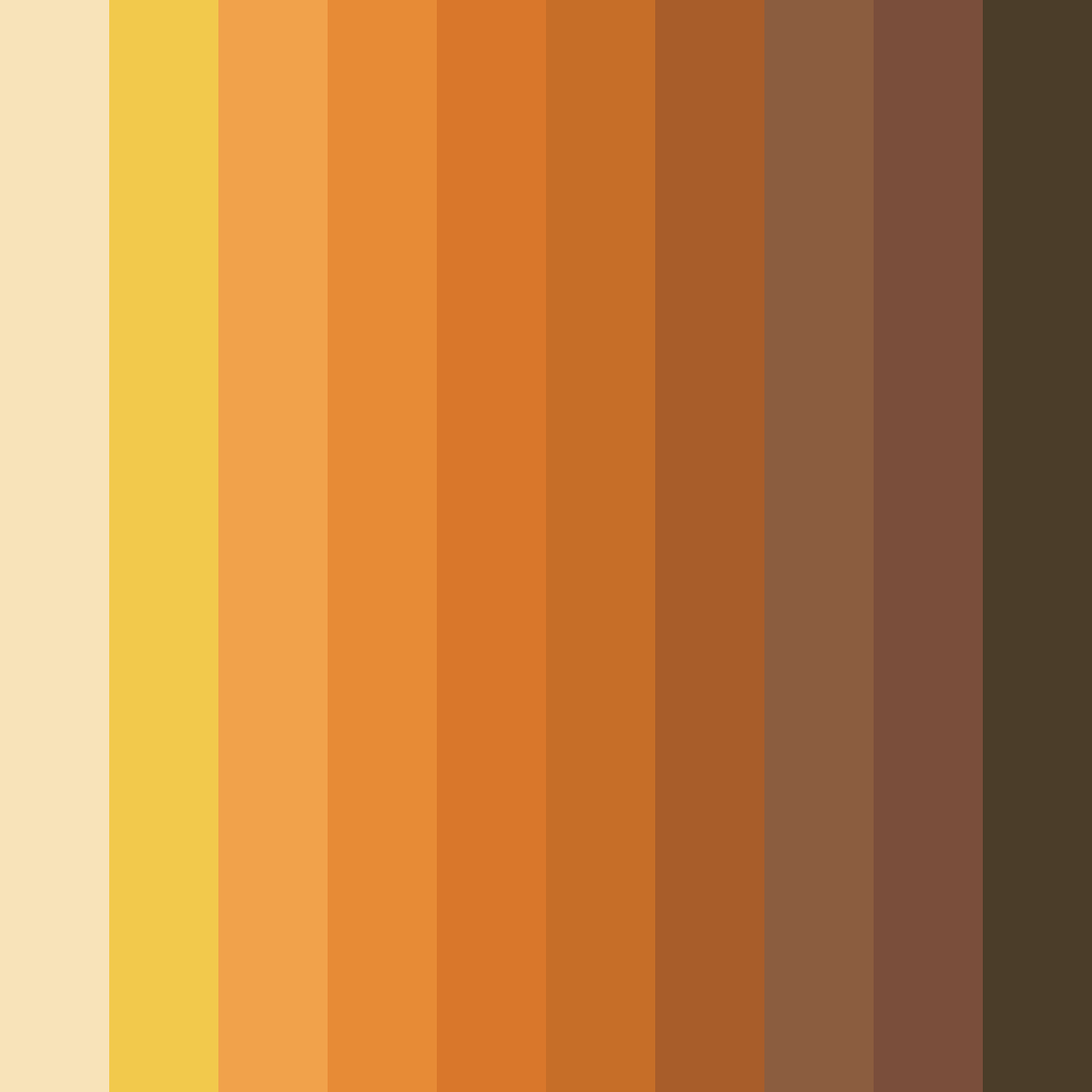 Download golden harvest hues color palette PNG image (square)