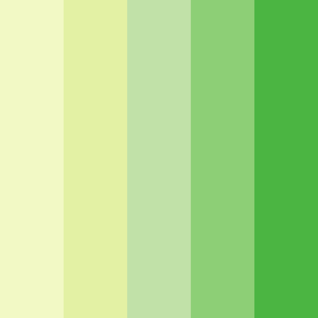 Download verdant awakening color palette PNG image (square)