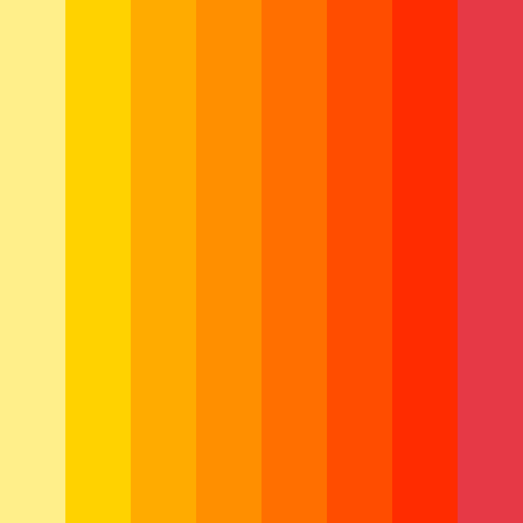 Download bright orange color palette PNG image (square)