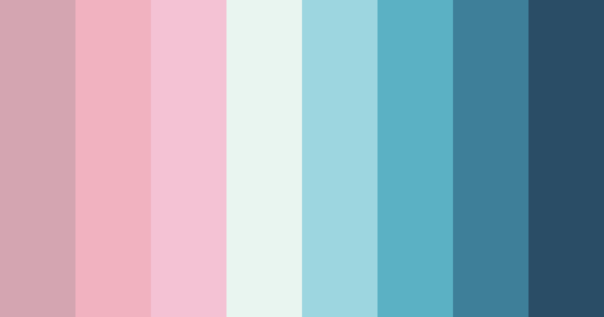 Download peachy aqua serenade color palette PNG image (landscape)