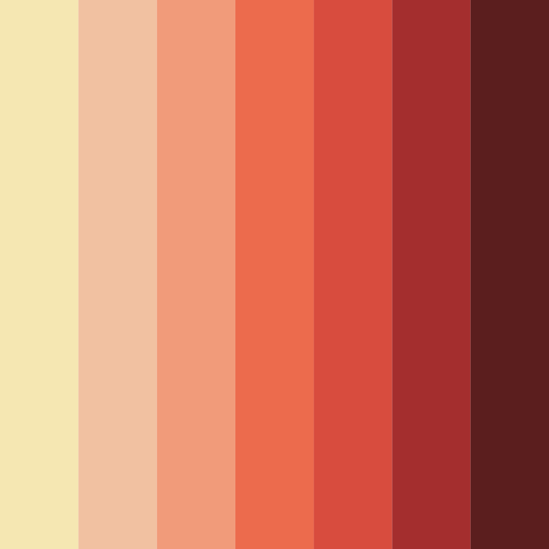 Download sunset coral color palette PNG image (square)
