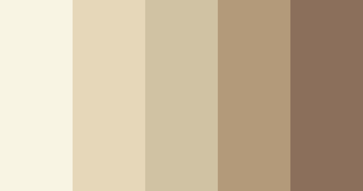 Download beige shades color palette PNG image (landscape)
