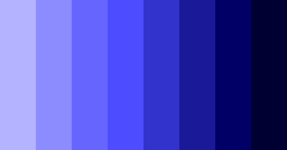 Download midnight blues color palette PNG image (landscape)