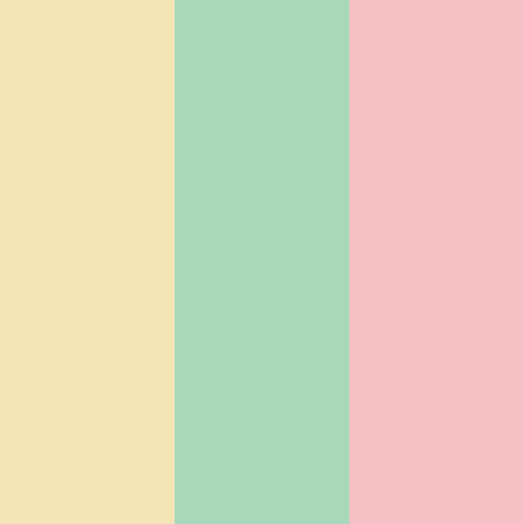 Download soft gold, fresh green, rose cream color palette PNG image (square)