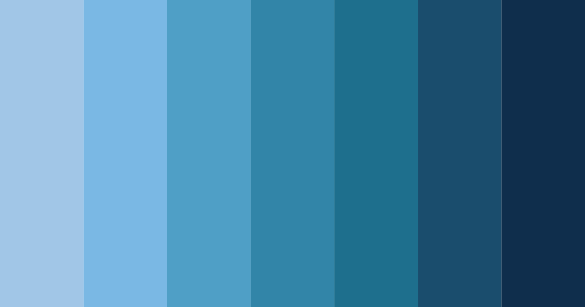 Download deep blue shades color palette PNG image (landscape)