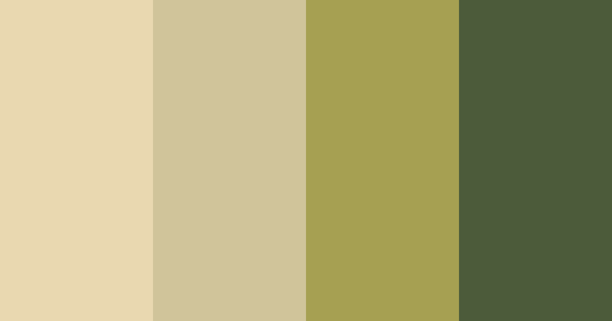 Download earthy green color palette PNG image (landscape)