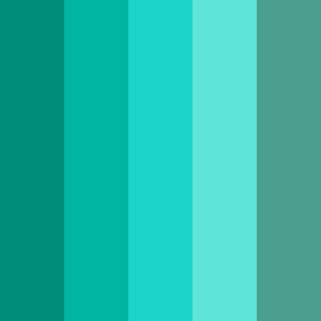 Download teal tropical color palette PNG image (square)