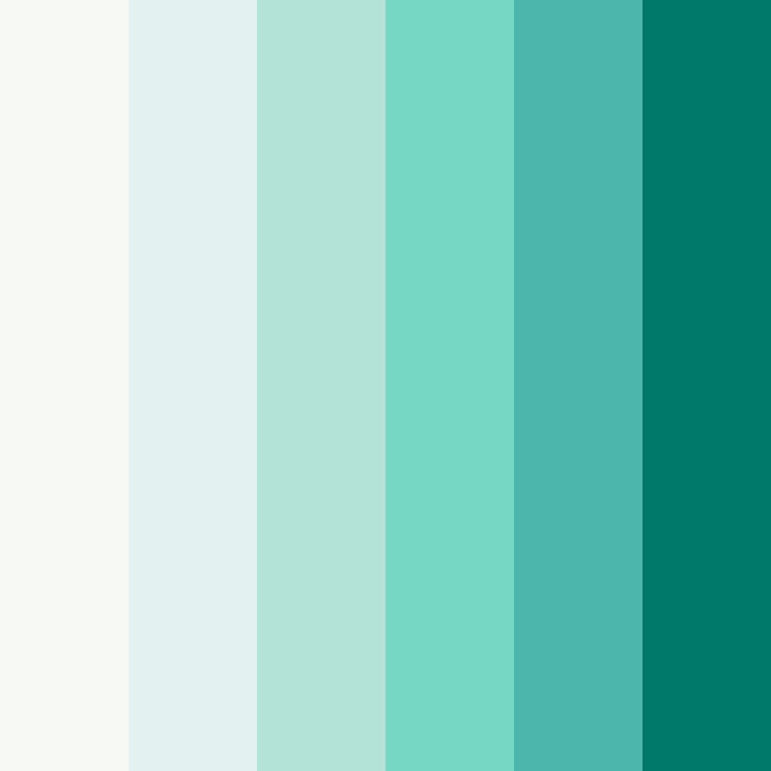 Download teal summer color palette PNG image (square)
