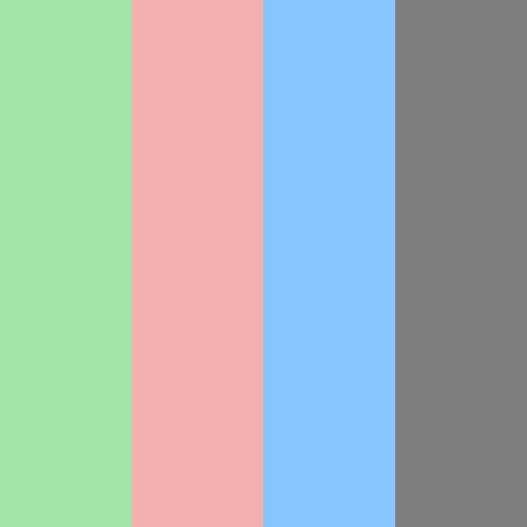Download shades of green red blue gray color palette PNG image (square)