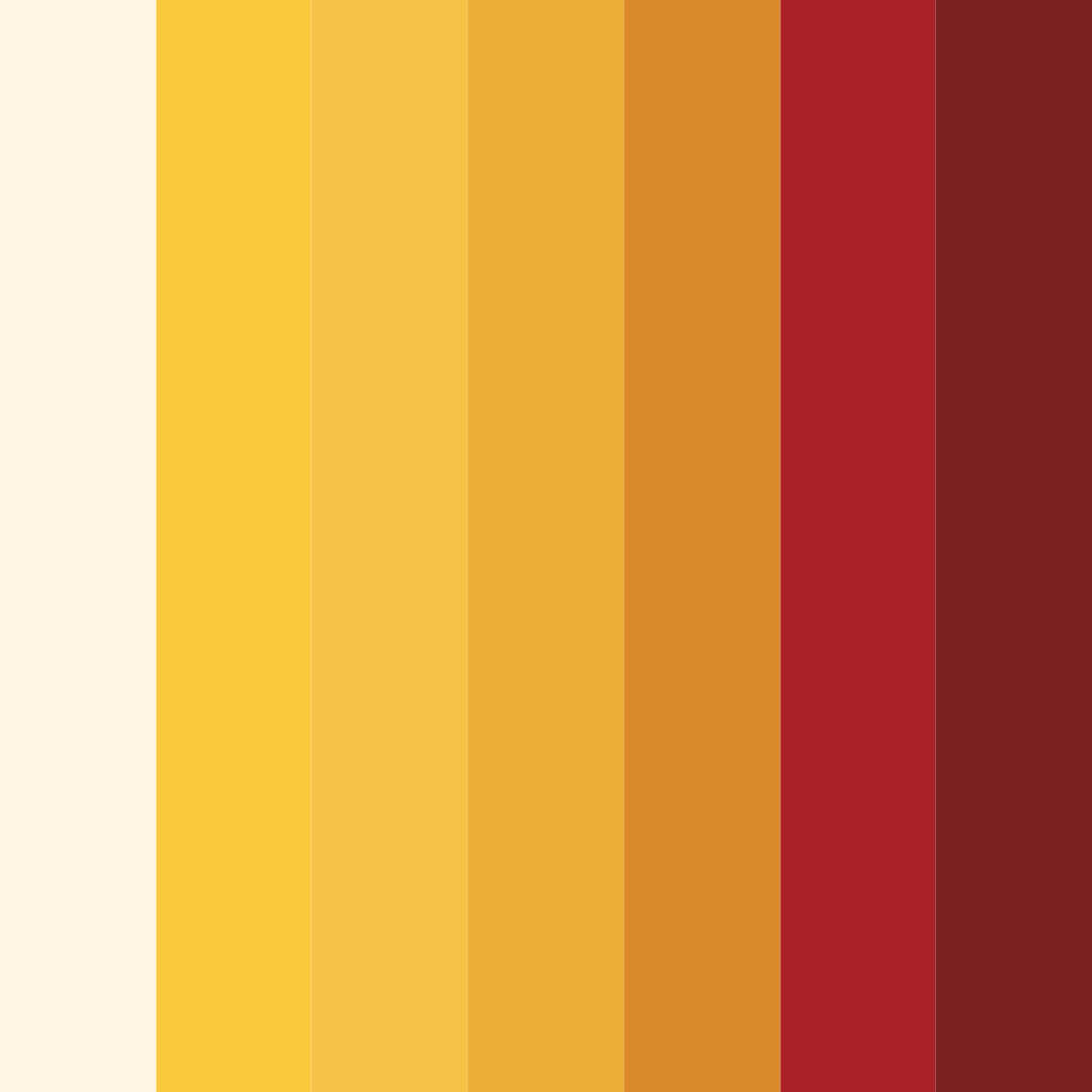 Download golden sunset color palette PNG image (square)