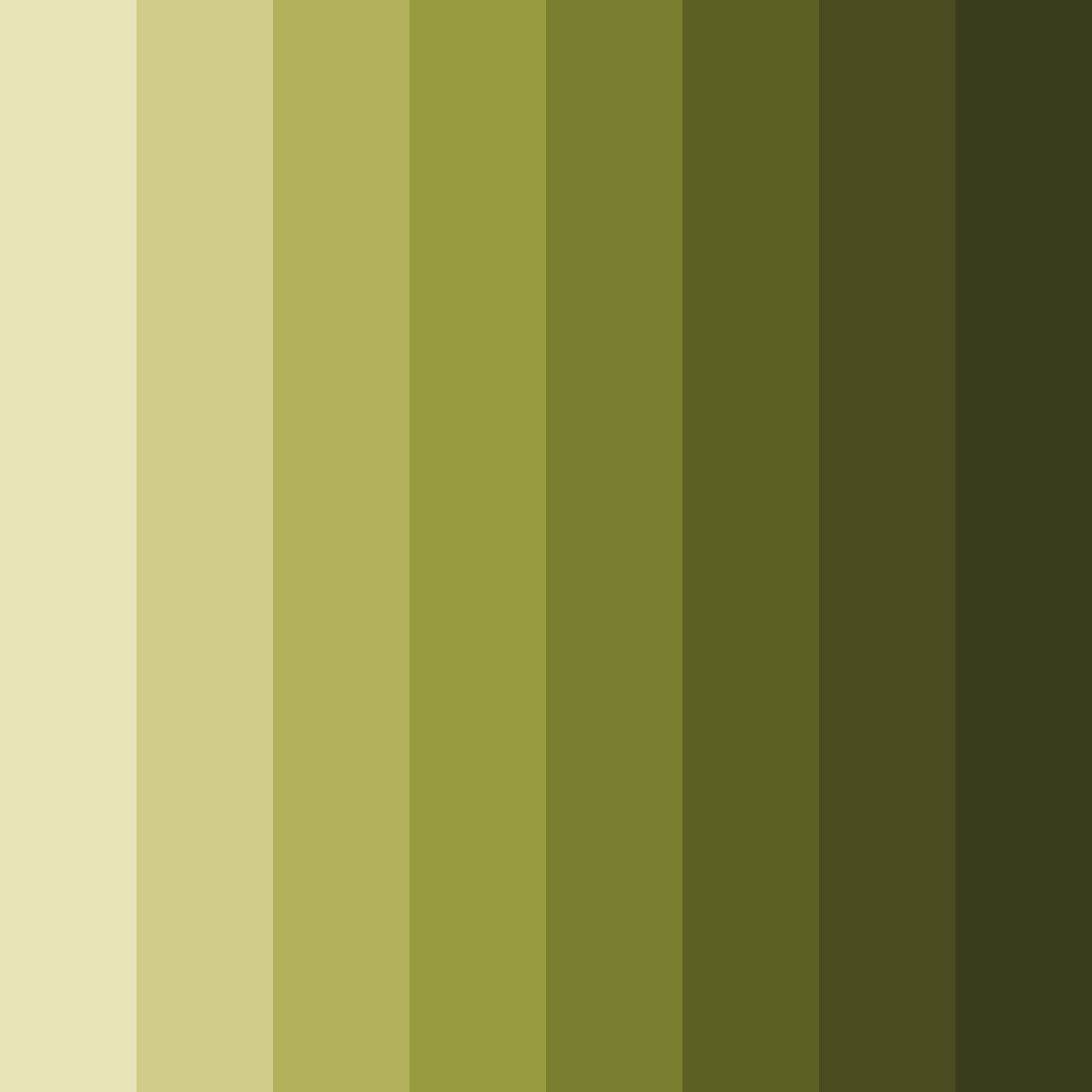Download shades of olive color palette PNG image (square)