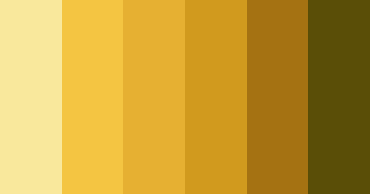 Download golden shades color palette PNG image (landscape)