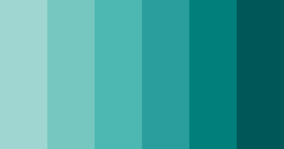 Download tropical teal tide color palette PNG image (landscape)