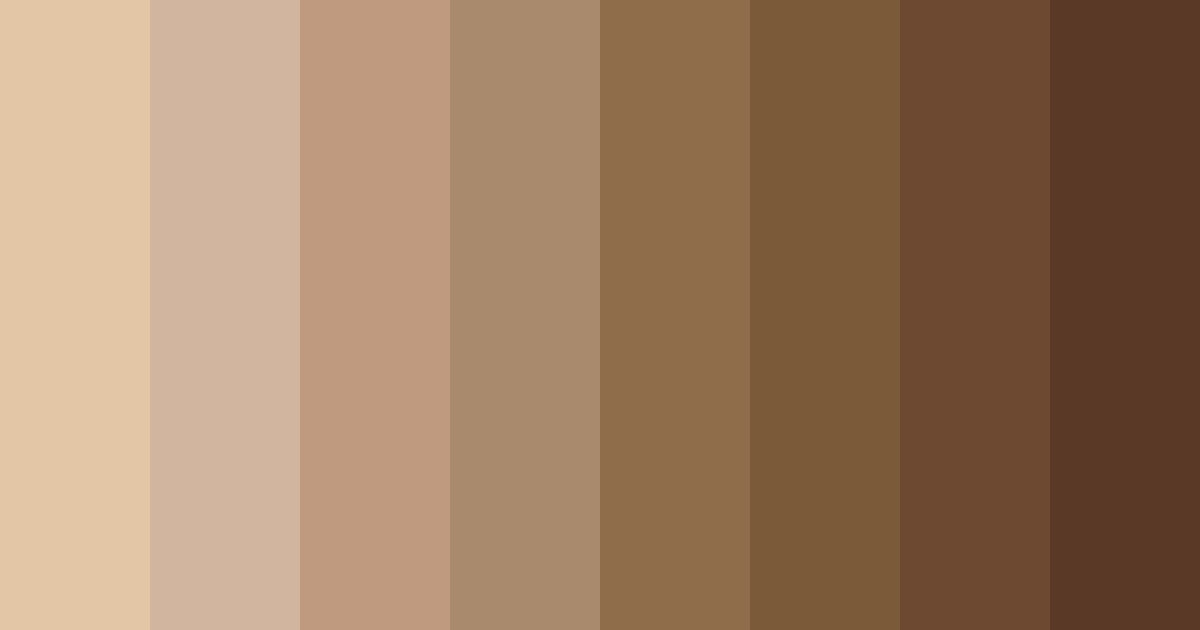 Download warm light brown color palette PNG image (landscape)
