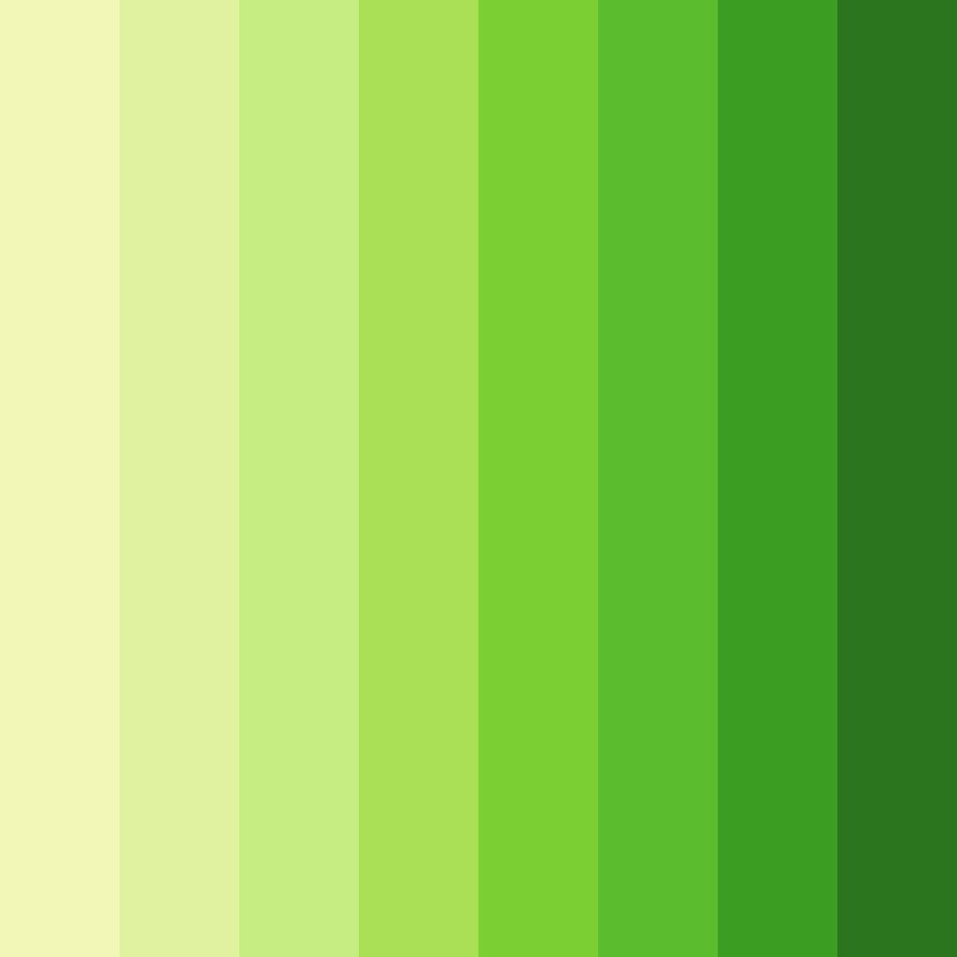 Download lush green symphony color palette PNG image (square)