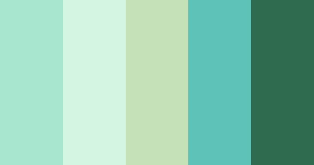 Download serene greenery color palette PNG image (landscape)