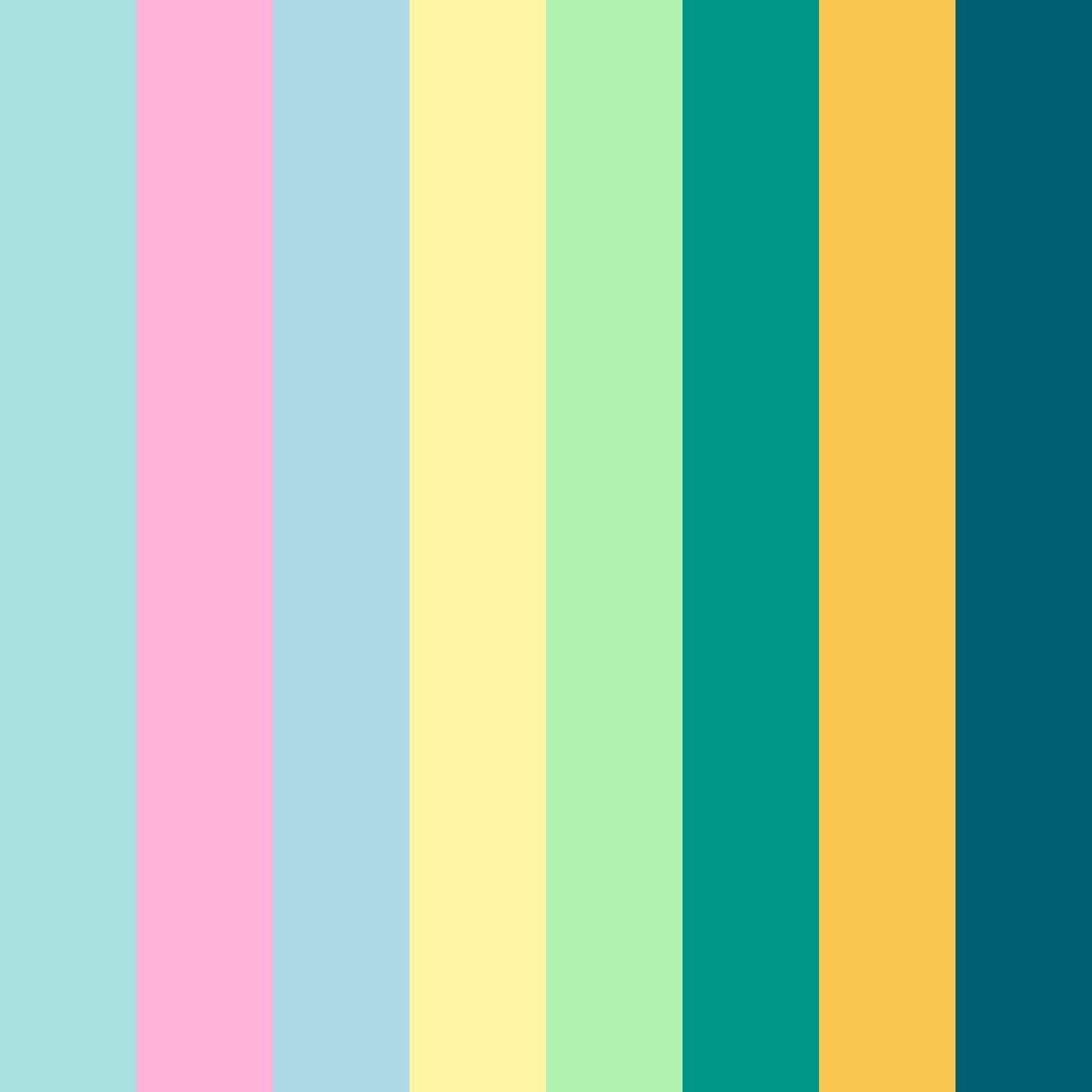 Download mint green dream color palette PNG image (square)