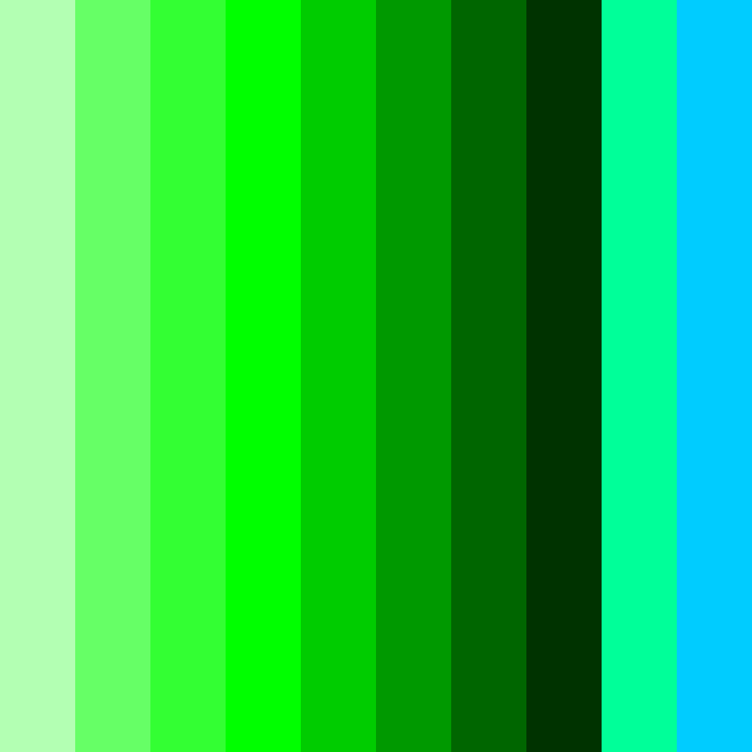 Download bright neon green color palette PNG image (square)
