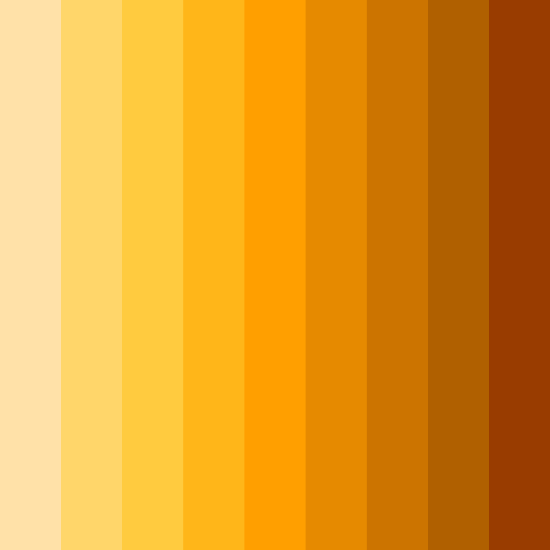 Download yellow sunset color palette PNG image (square)