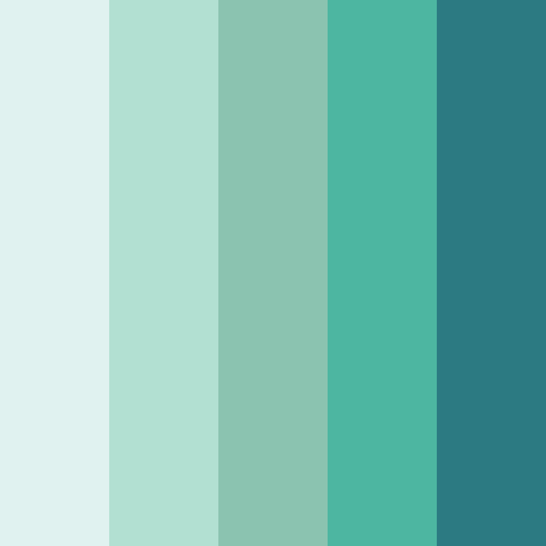 Download minty green color palette PNG image (square)