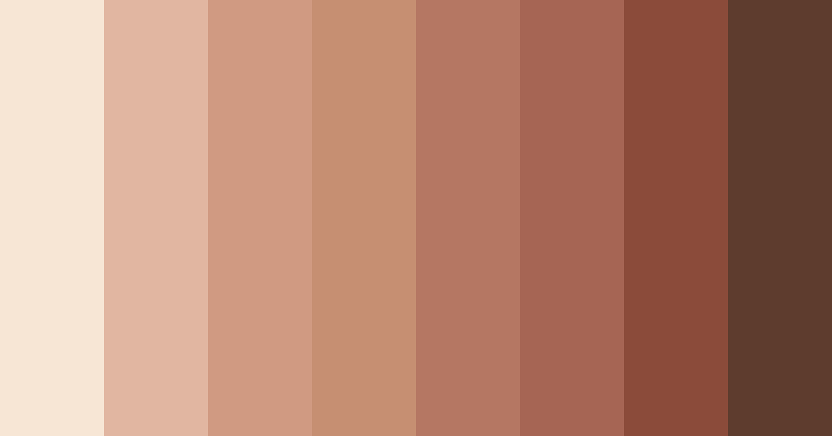 Download shades of mocha color palette PNG image (landscape)
