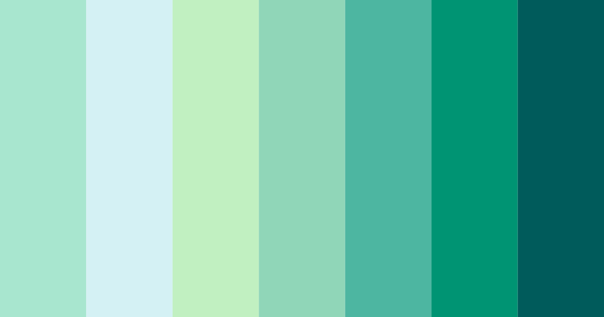 Download shades of verde color palette PNG image (landscape)