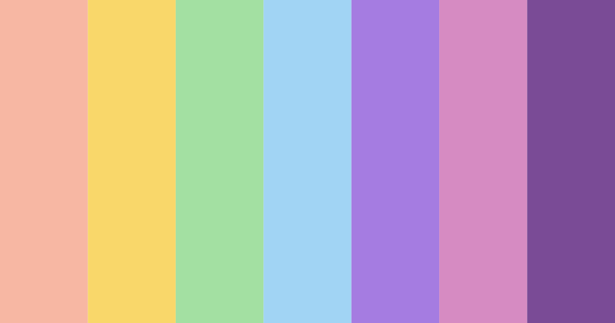 Download whimsical spectrum color palette PNG image (landscape)